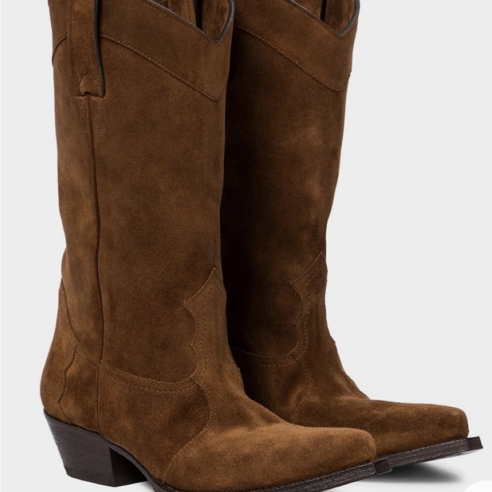 - Saint Laurent Lukas Western Suede Boots 39.5 8.5